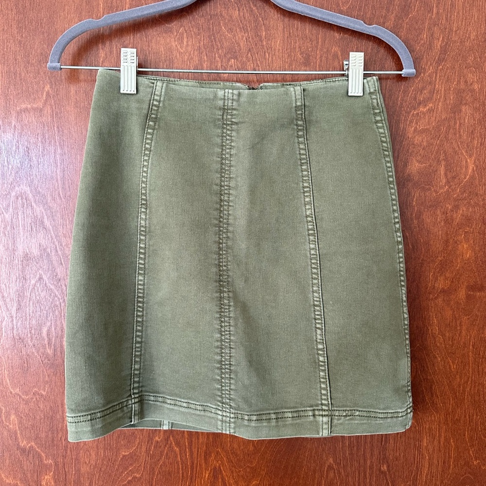Free People Mini Skirt Green